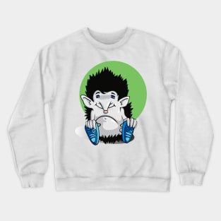 hedgehog in sneakers sitting Crewneck Sweatshirt